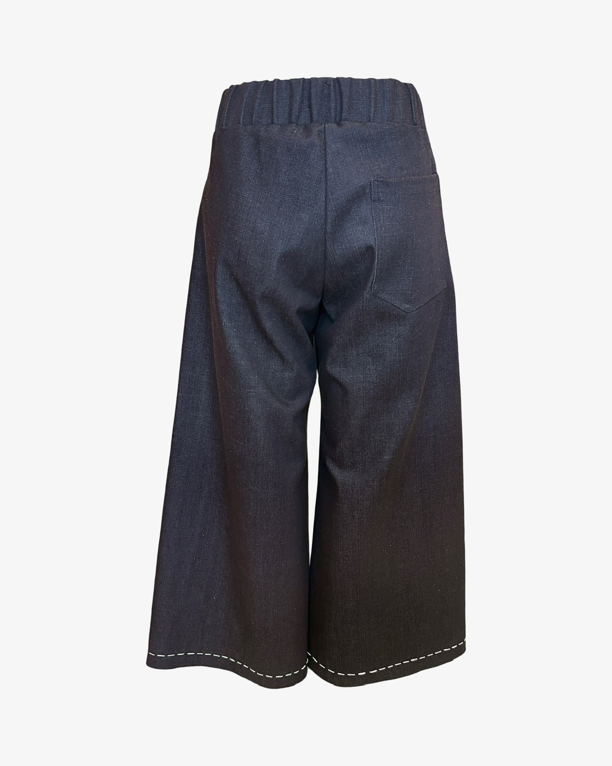 Step Stitch Crop Pants V2 | Black Denim