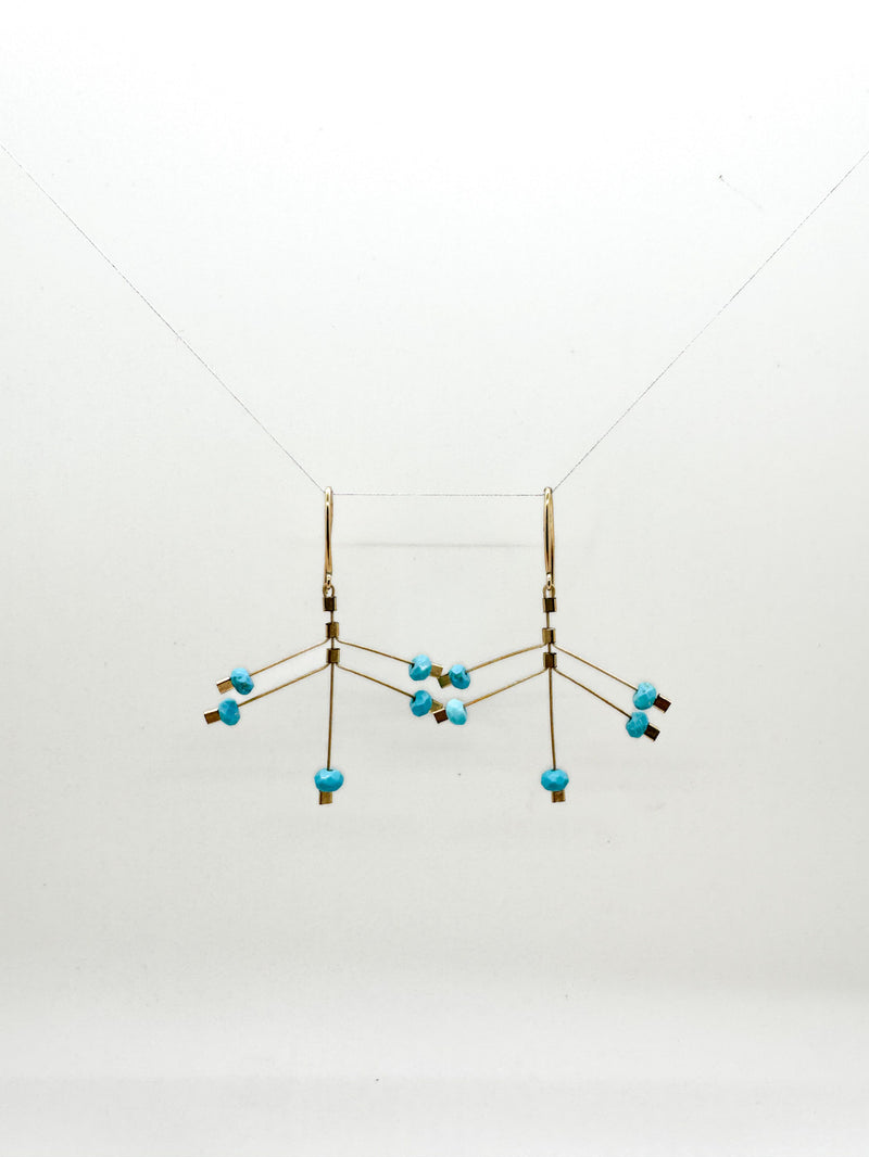 Fire Hook Earrings | Turquoise/Gold