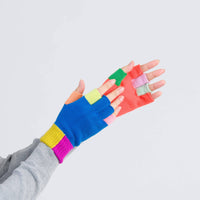 Mismatch Fingerless Gloves | Rainbow