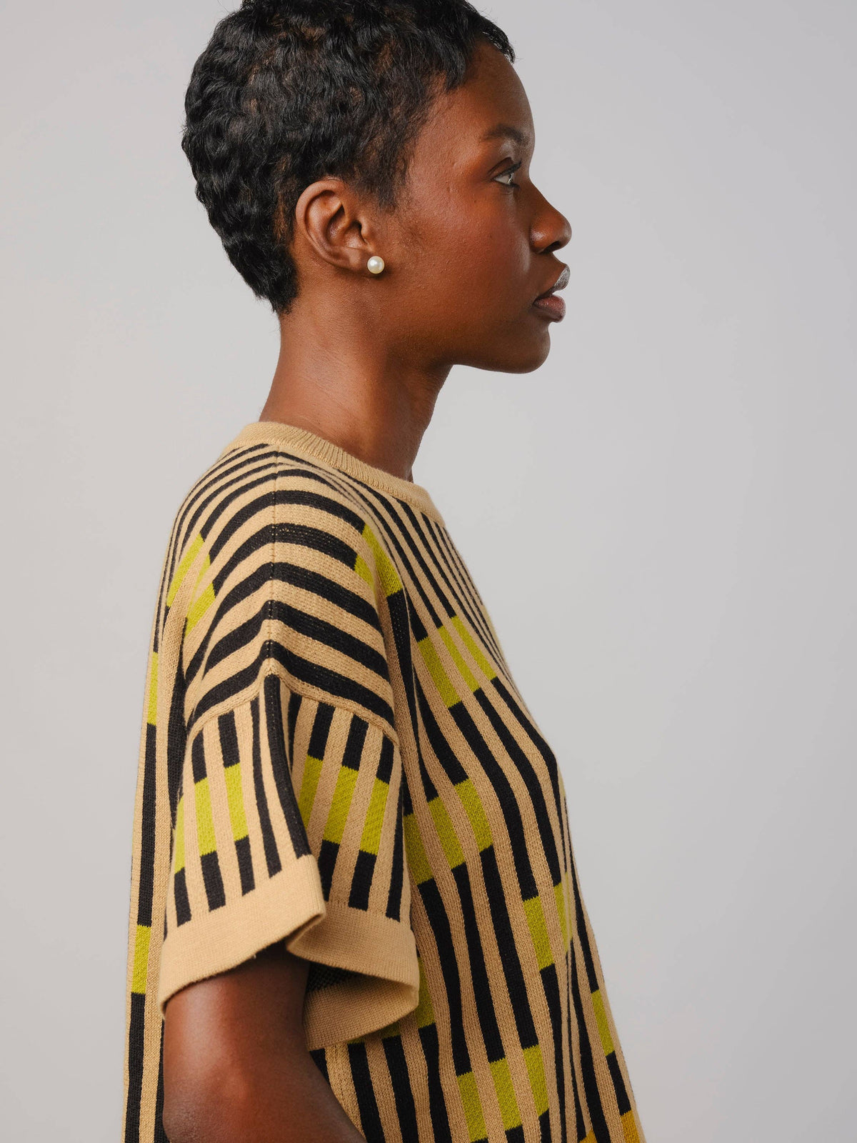 Bauhaus Short Sleeve Sweater Tee | Peridot