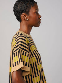 Bauhaus Short Sleeve Sweater Tee | Peridot