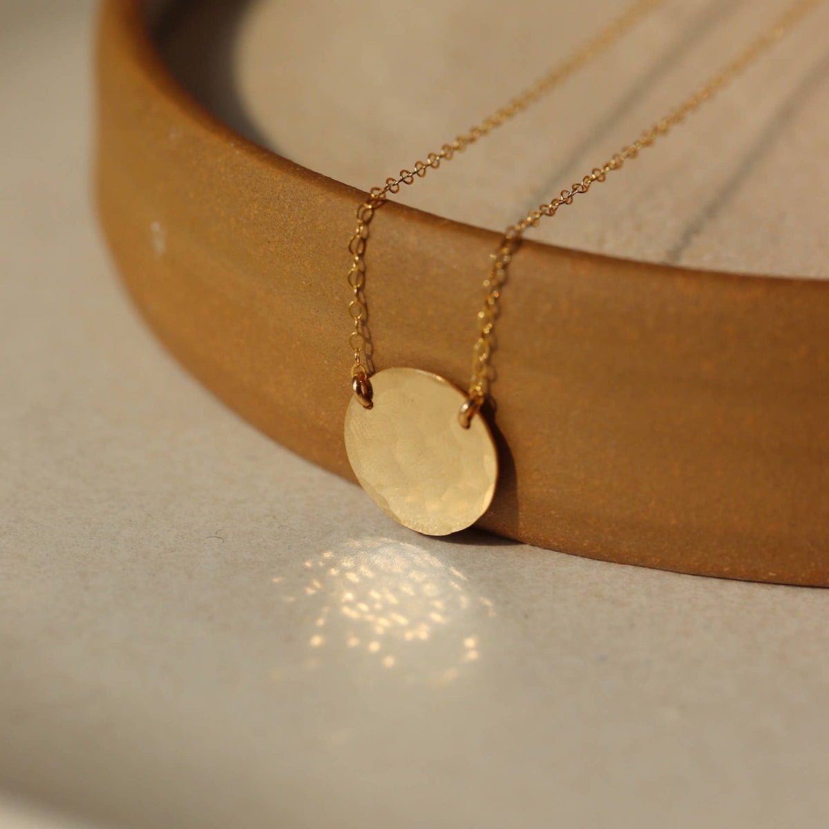 Full Moon Necklace | 14k Gold Fill