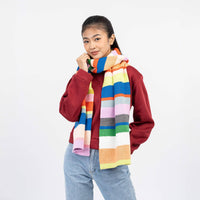Multi Stripe Big Scarf | Rainbow
