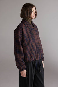 Gingham Jacket | Wine/Black Plaid