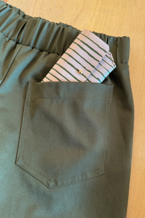 SALE Step Stitch Shorts | Organic Olive