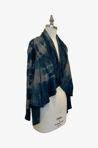 SALE Circle Cardigan | Indigo Mushroom Tie Dye