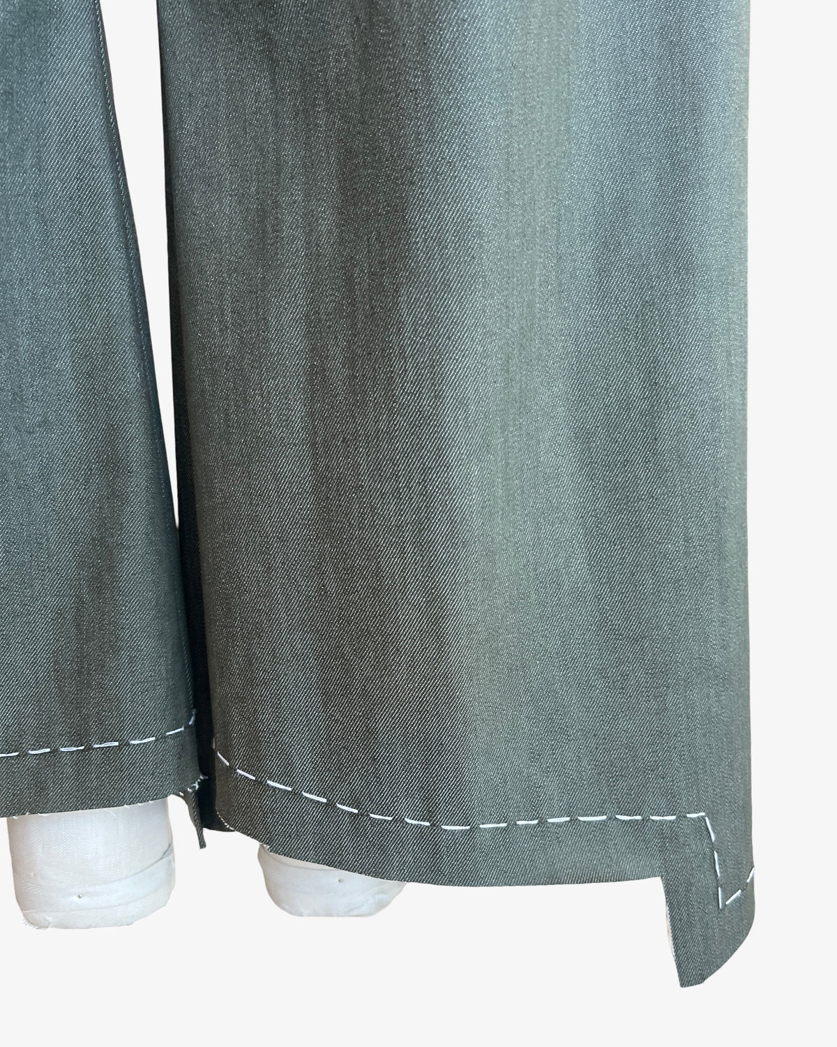 Step Stitch Crop Pants V2 | Olive Denim