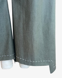 Step Stitch Crop Pants V2 | Olive Denim