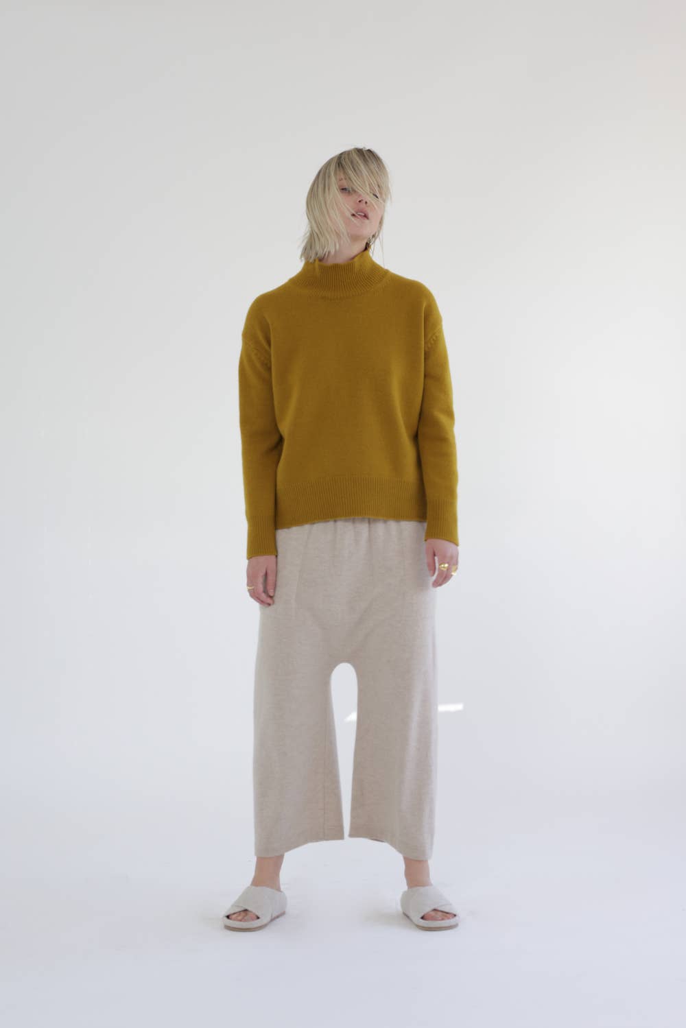 Cashmere Wool Knit Pants | Oatmeal