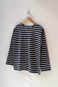 Marseille Top | White Stripe On Navy