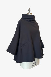 Tortuga Poncho | Luxe Licorice French Terry