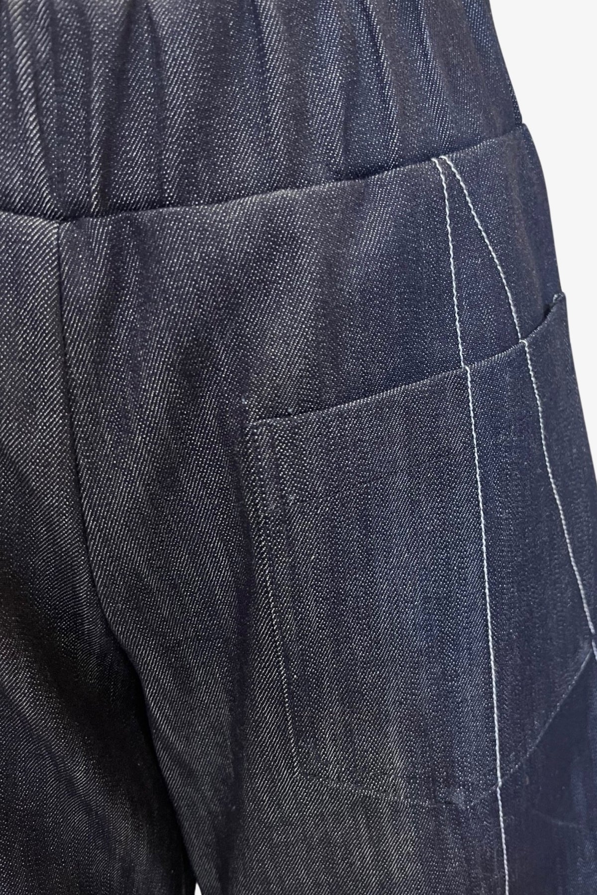Scribble Step Stitch Pants V2 | Striated Denim