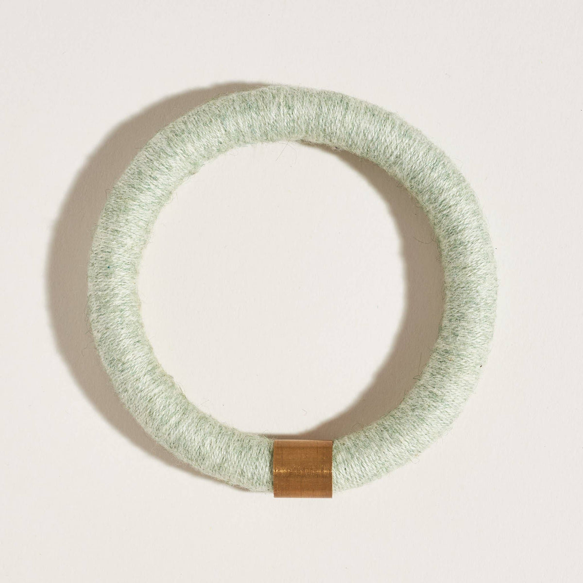 Simple Textile Bangle | Mint Wool