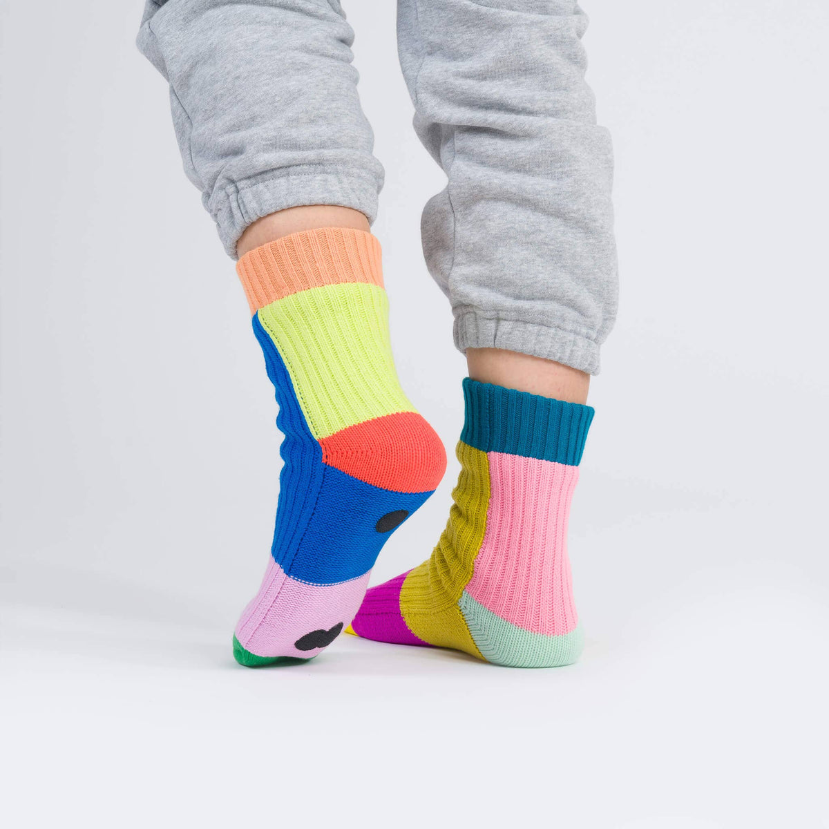 Mismatch House Socks | Rainbow