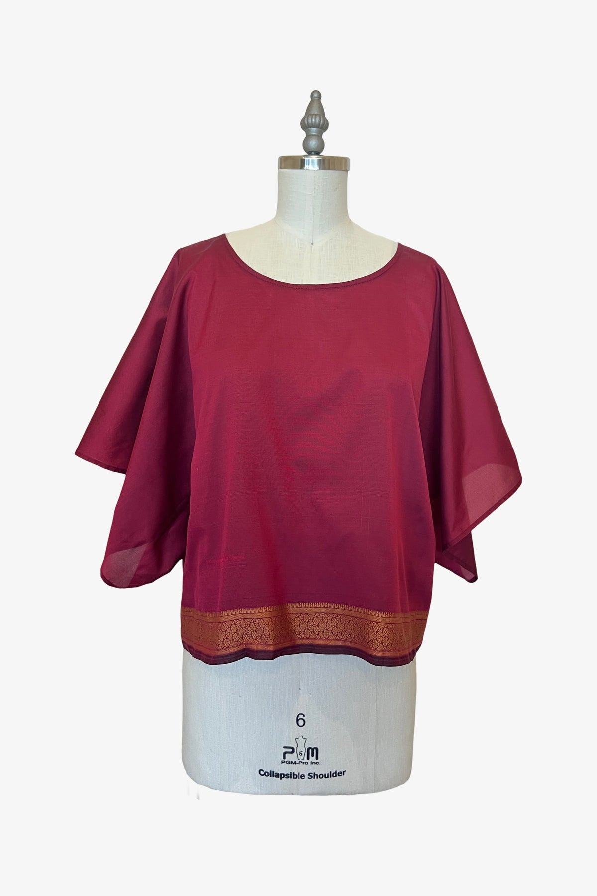 Lisbon Top | Wine Gold Saree