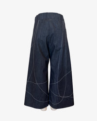 Scribble Step Stitch Pants V2 | Striated Denim