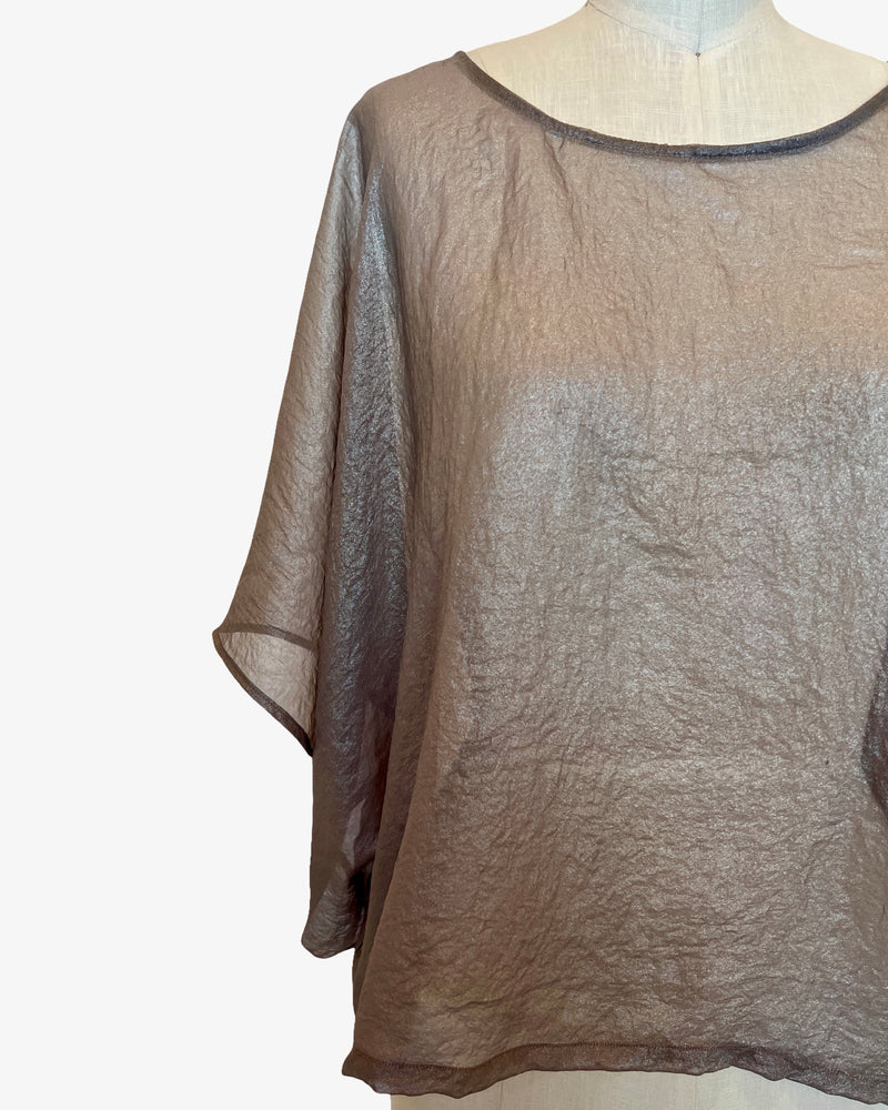 Lisbon Top | Sheer Champagne Shimmer