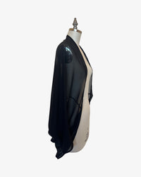 Cocoon Cardigan Wrap | Sheer Black