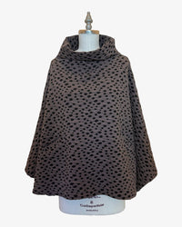 Tortuga Poncho | Jacquard Double Knit Dots