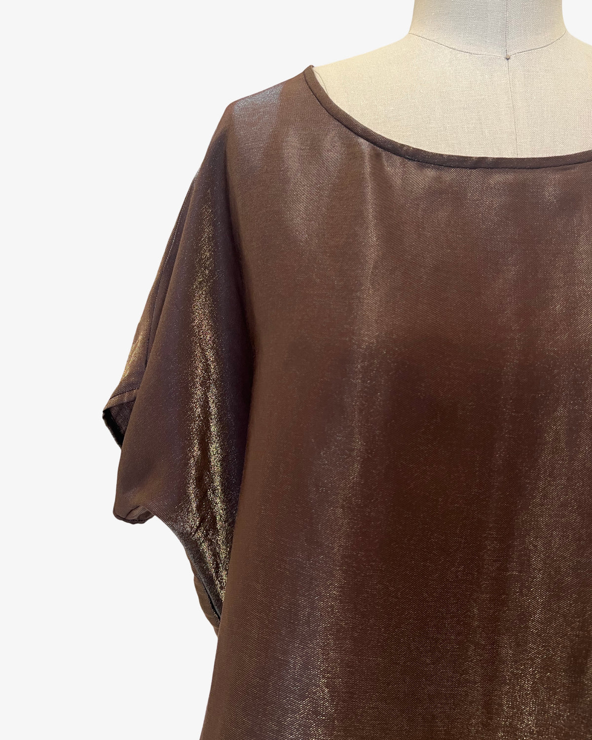 Cropped Easy Tee | Raisin Metallic