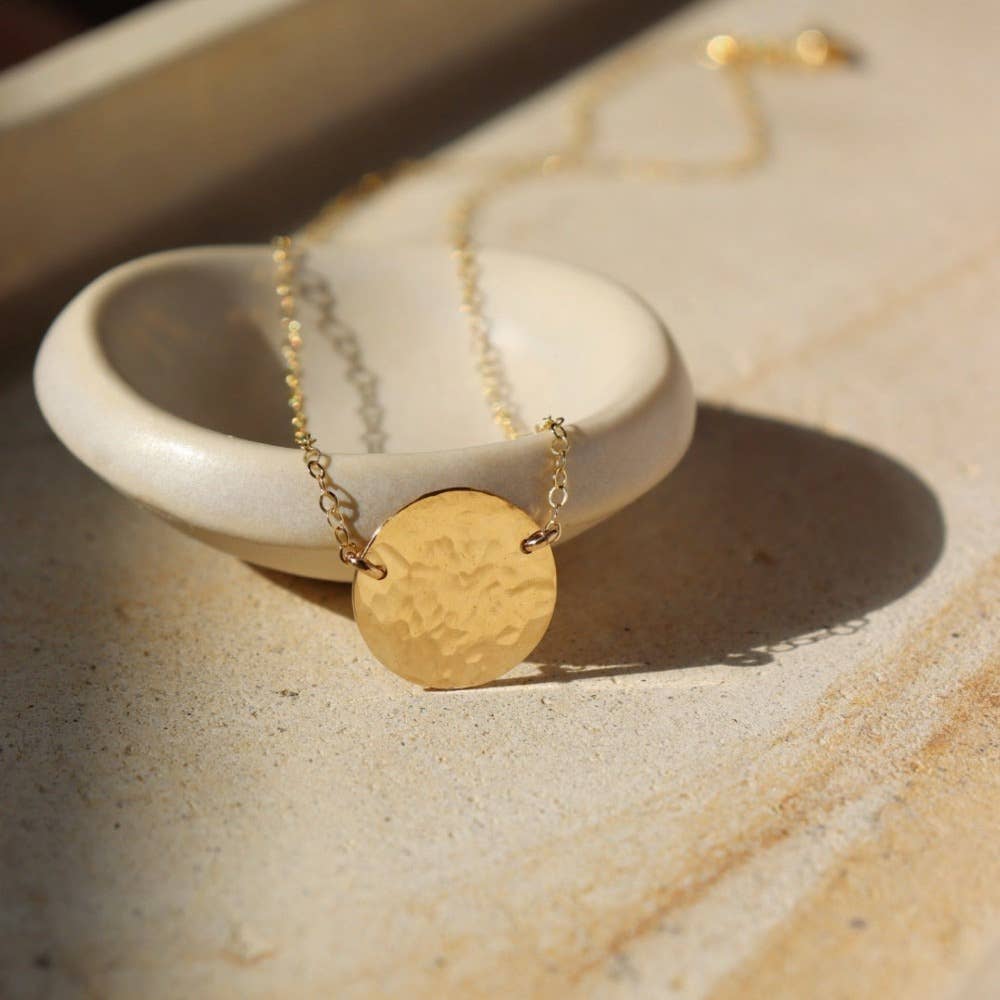 Full Moon Necklace | 14k Gold Fill