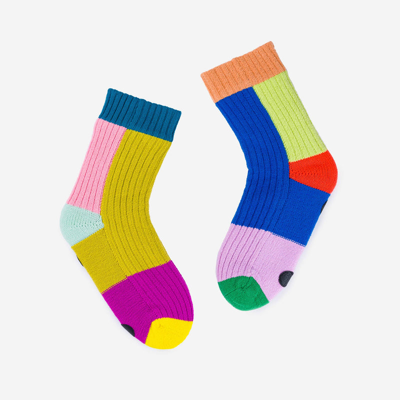 Mismatch House Socks | Rainbow