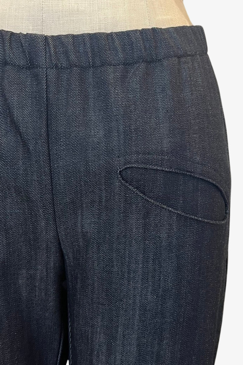 Pocket Capri | Striated Denim