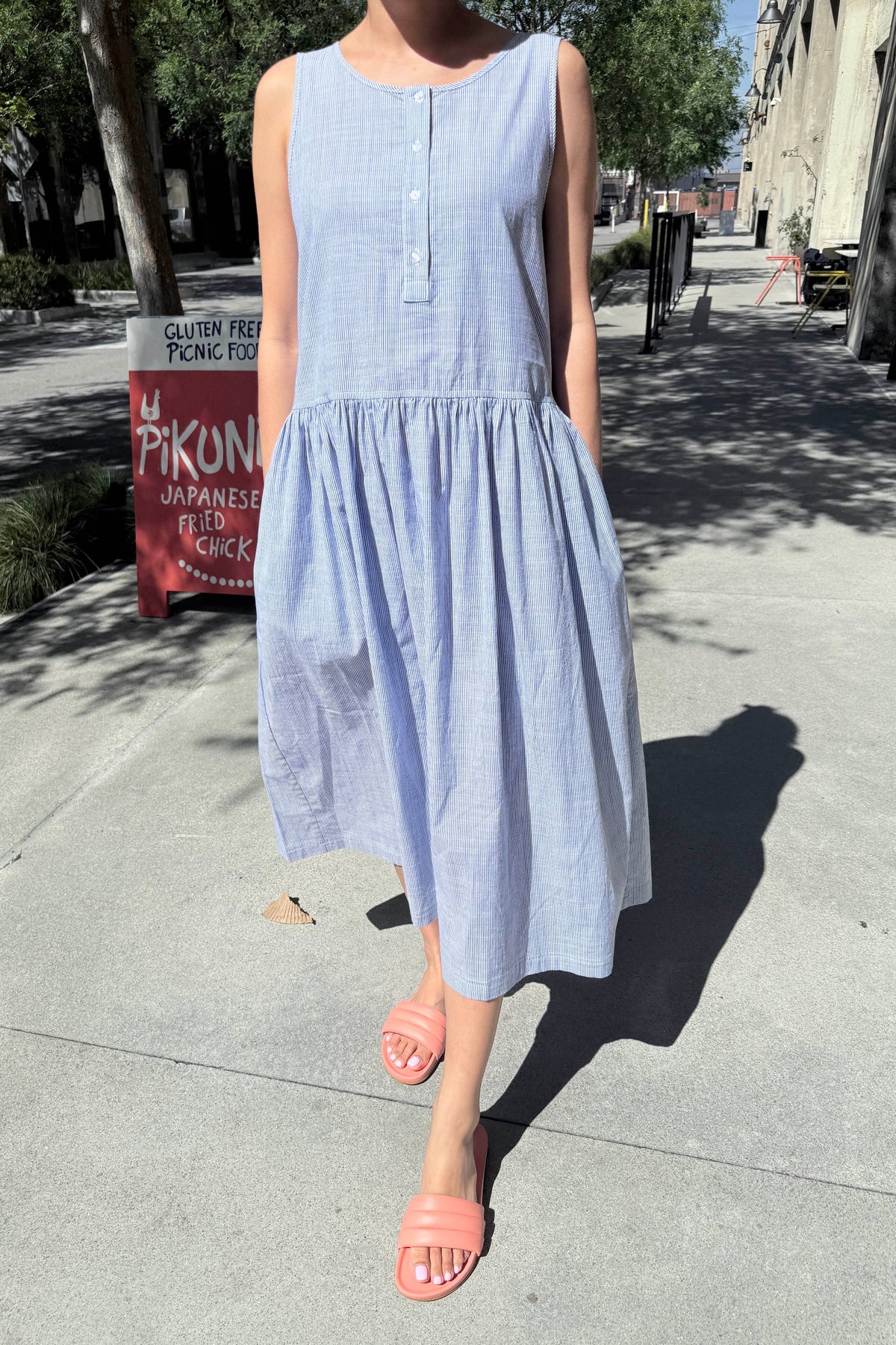 Marianne Dress | Blue Stripe