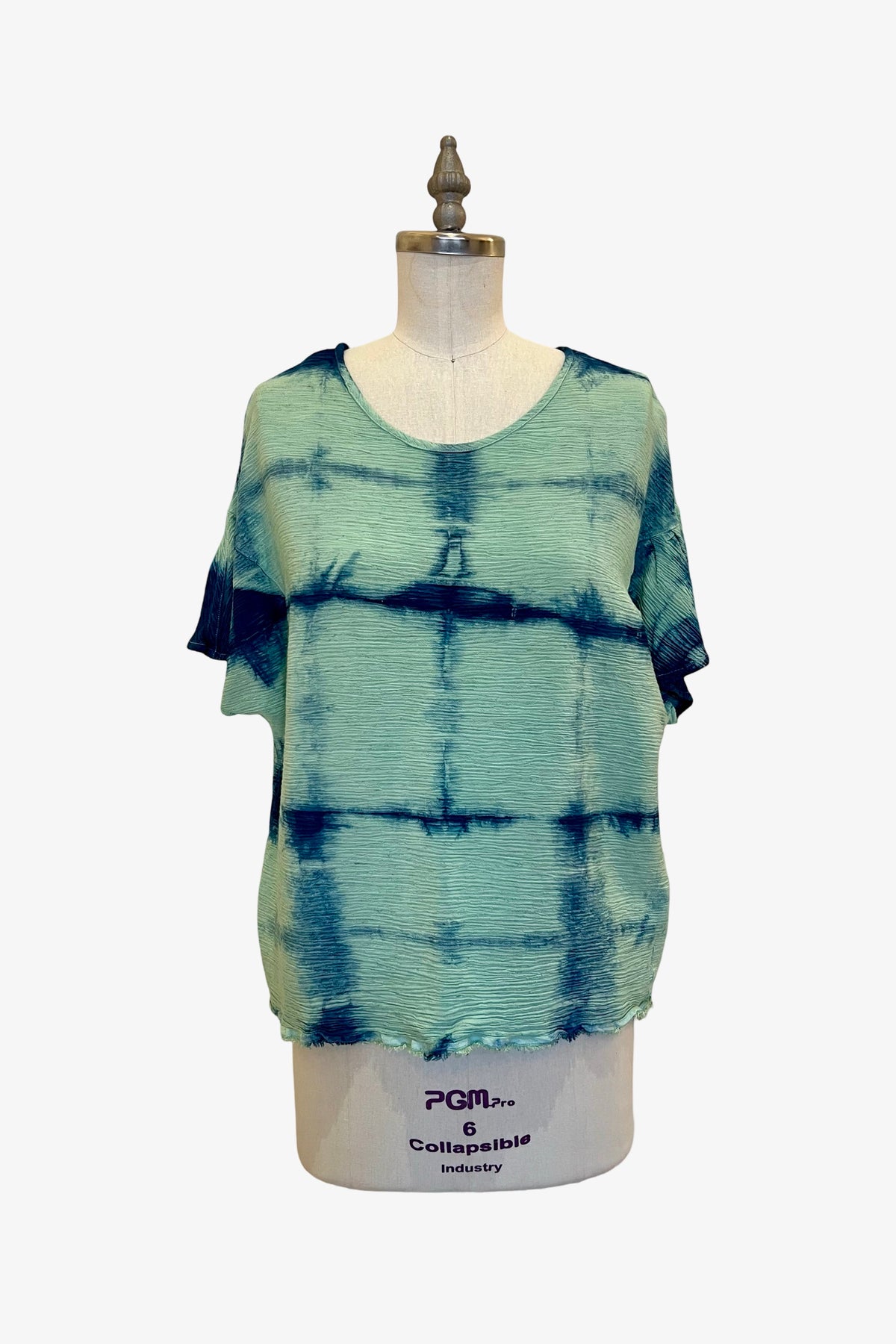 Linen Sara Top | Indigo Mint Tie Dye