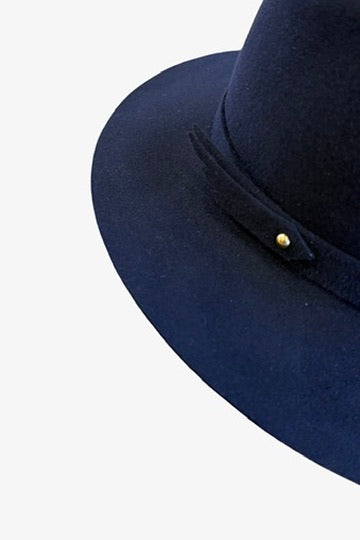 Bowie Fedora | Navy Blue Felt