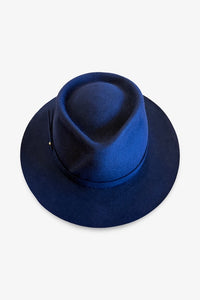 Bowie Fedora | Navy Blue Felt