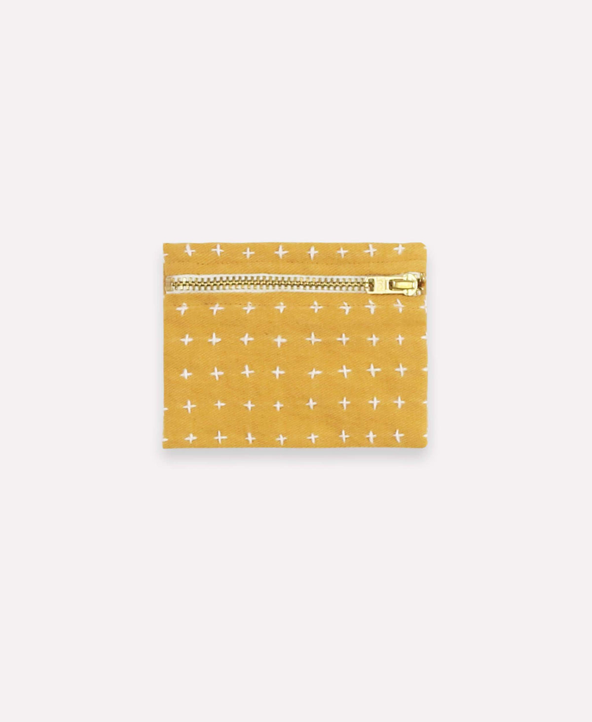 Cross-Stitch Coin Purse | Mustard