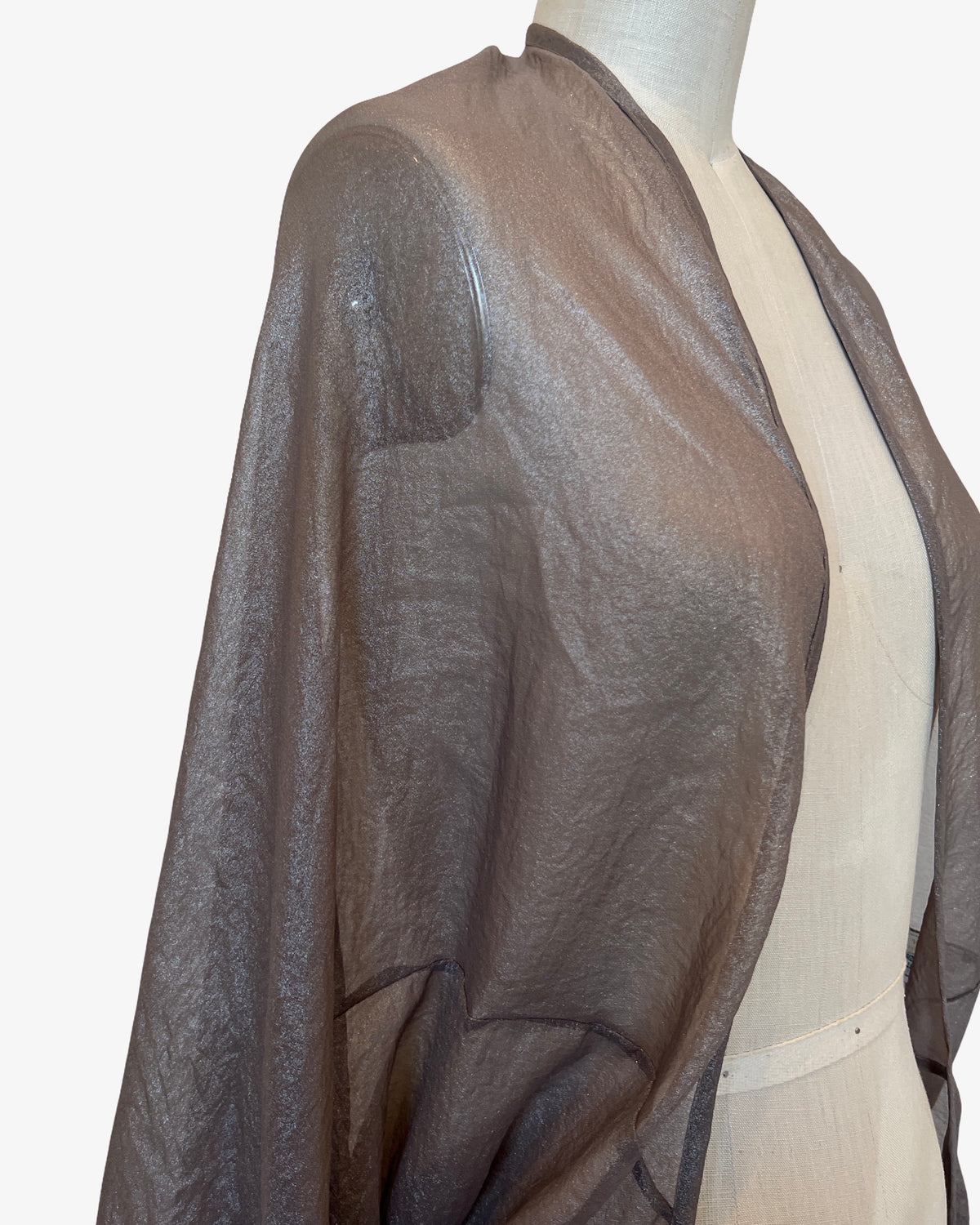 Cocoon Cardigan Wrap | Sheer Champagne Shimmer