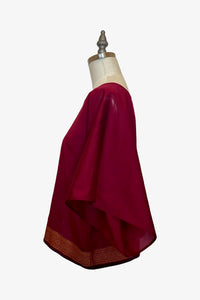 Lisbon Top | Wine Gold Saree