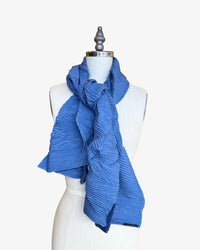 Chaos Pleated Scarf | French Blue