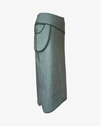 Drop Pocket Maxi Skirt | Olive Denim