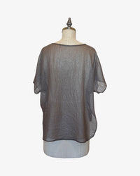 Cropped Easy Tee | Sheer Champagne Shimmer