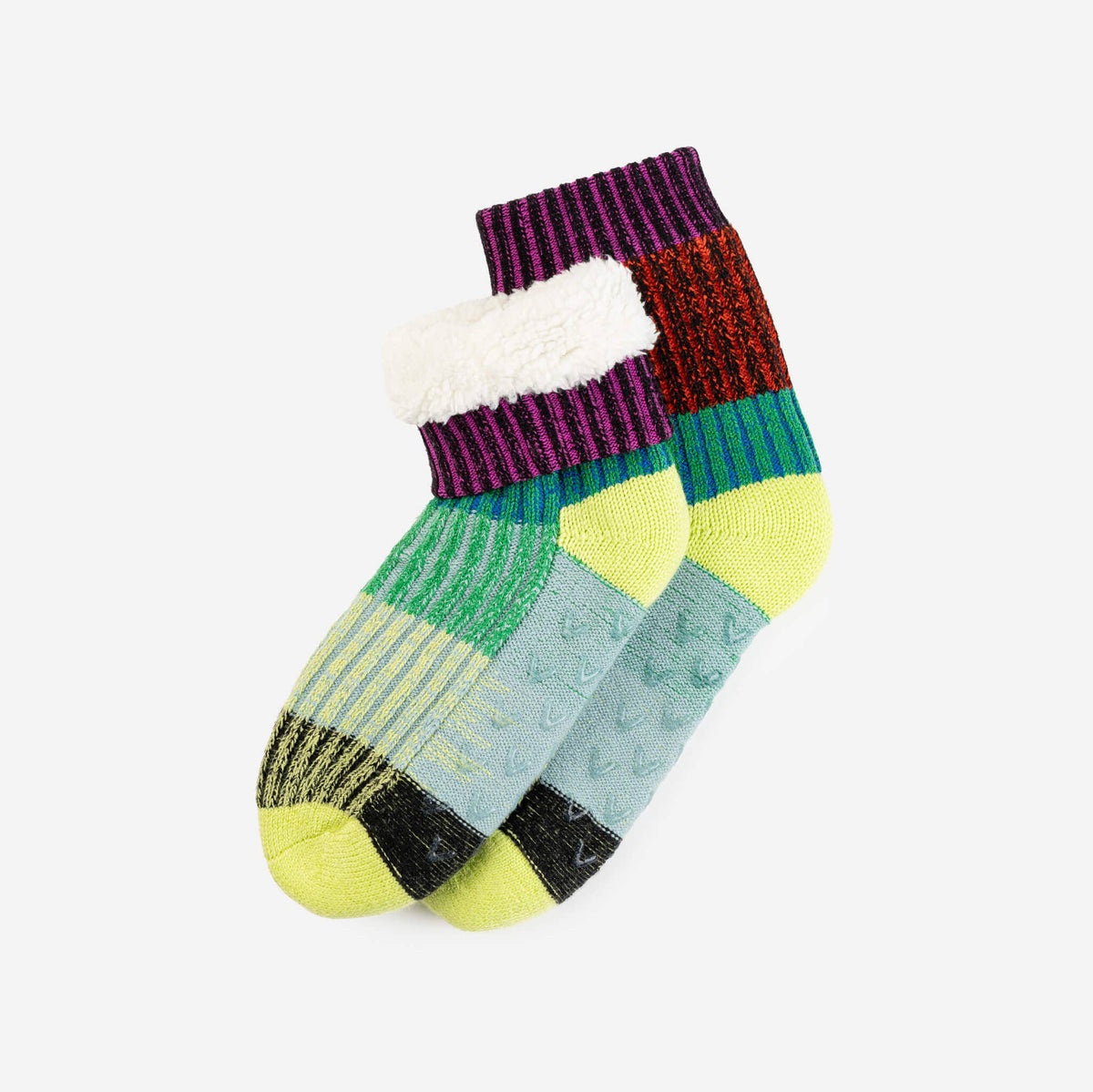 Mosaic House Socks | Lime Cobalt