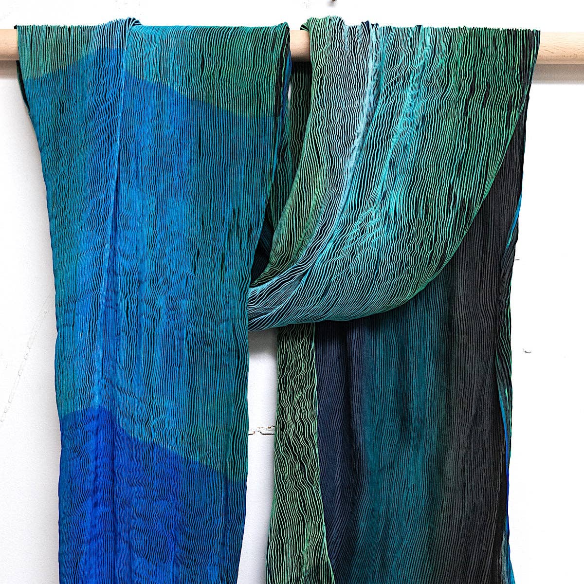 Tie Dyed Silk Scarf | Shade of Blue