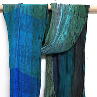 Tie Dyed Silk Scarf | Shade of Blue