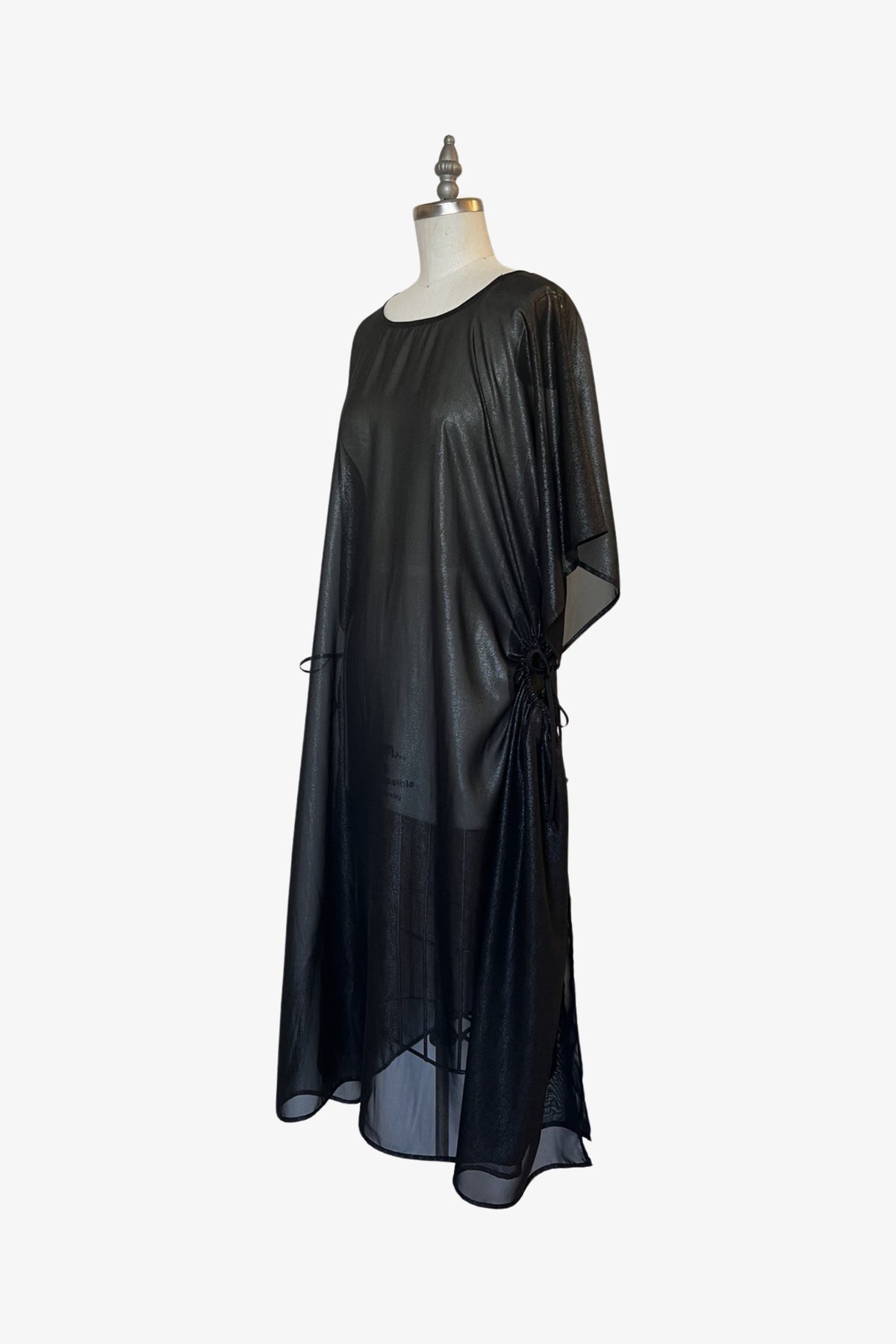 Convertible Lisbon Dress | Sheer Black Foil