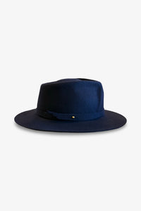 Bowie Fedora | Navy Blue Felt