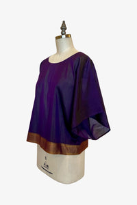 Lisbon Top | Purple Gold Saree