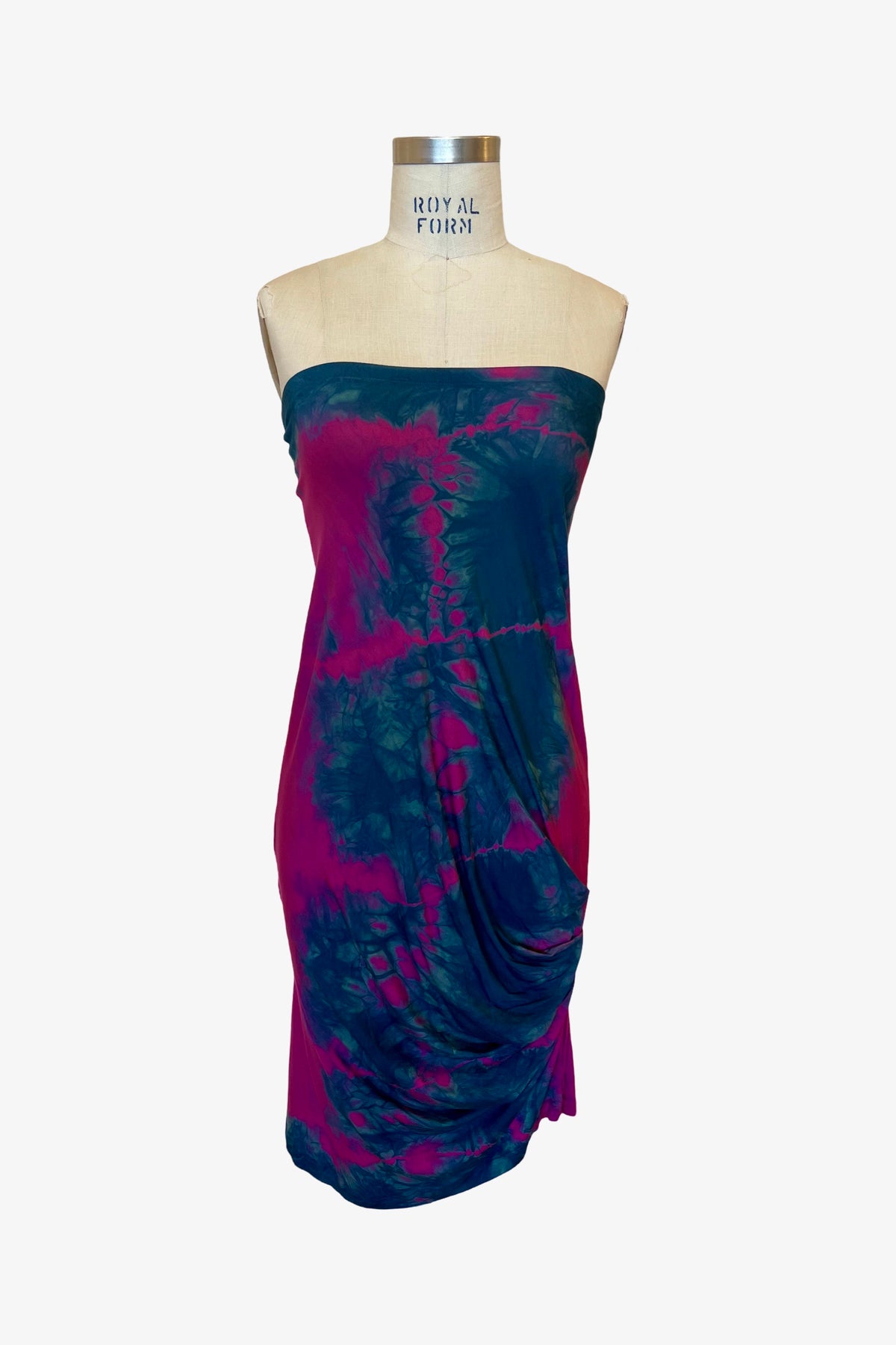 Caterpillar Long Skirt + Tube Dress | Indigo Orchid Tie Dye