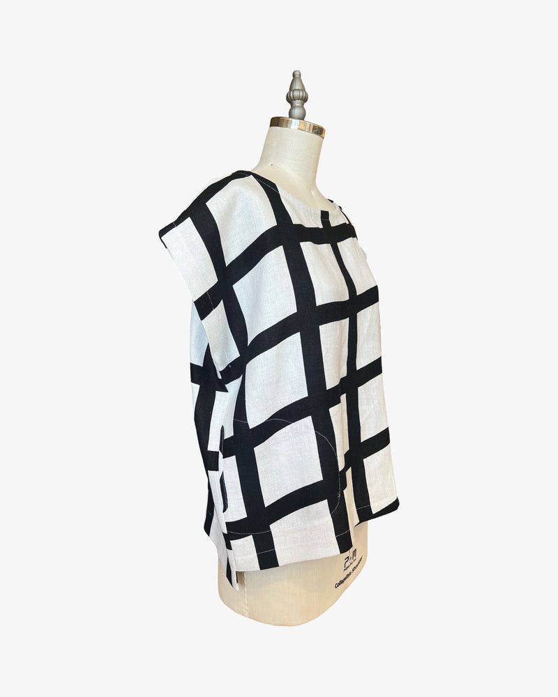 Linen Box Top | Painted Windowpane