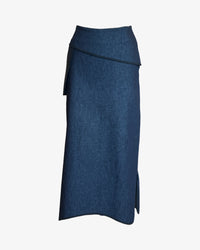 Drop Pocket Maxi Skirt | Stretch Denim