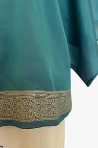 Lisbon Top | Teal Cream Saree