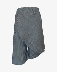 Asymmetrical Knee Skort | Railroad Stripe