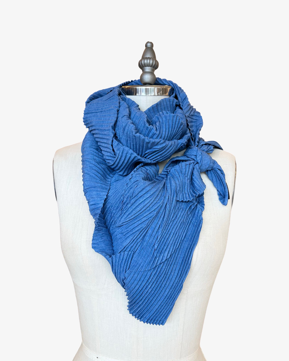 Chaos Pleated Scarf | French Blue