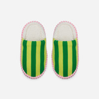 Super Stripe Slide Slippers | Lime Green